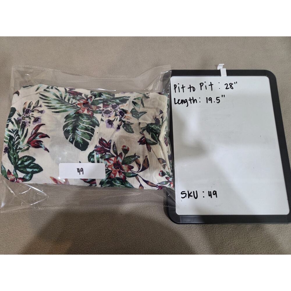 Y2k Floral Printed Wrap Tie Front Flowy Boho Dolman Sleeve Blouse Size M - Picture 8 of 8
